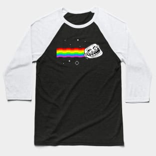 Troll Face Nyan Cat Meme Baseball T-Shirt